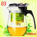 Glass Teapot Heat-Resistant With 80-Hole Stainless Steel Infuser