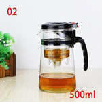 Glass Teapot Heat-Resistant With 80-Hole Stainless Steel Infuser