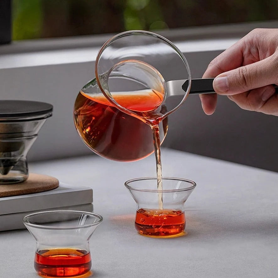 Glass Teapot Magnetic One-Button Brewing Heat-Resistant Borosilicate Glass