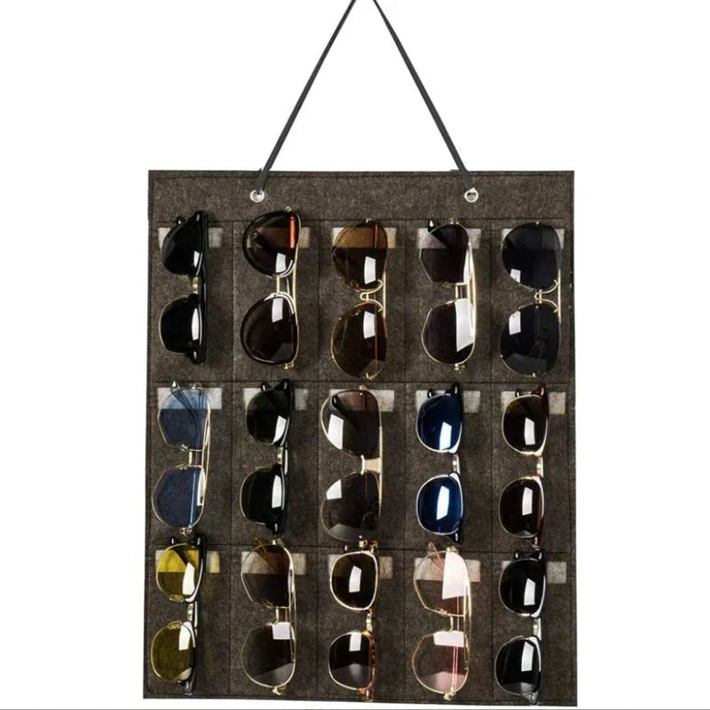 Glasses Organizer Wall-Mounted Foldable 8-Pair Storage