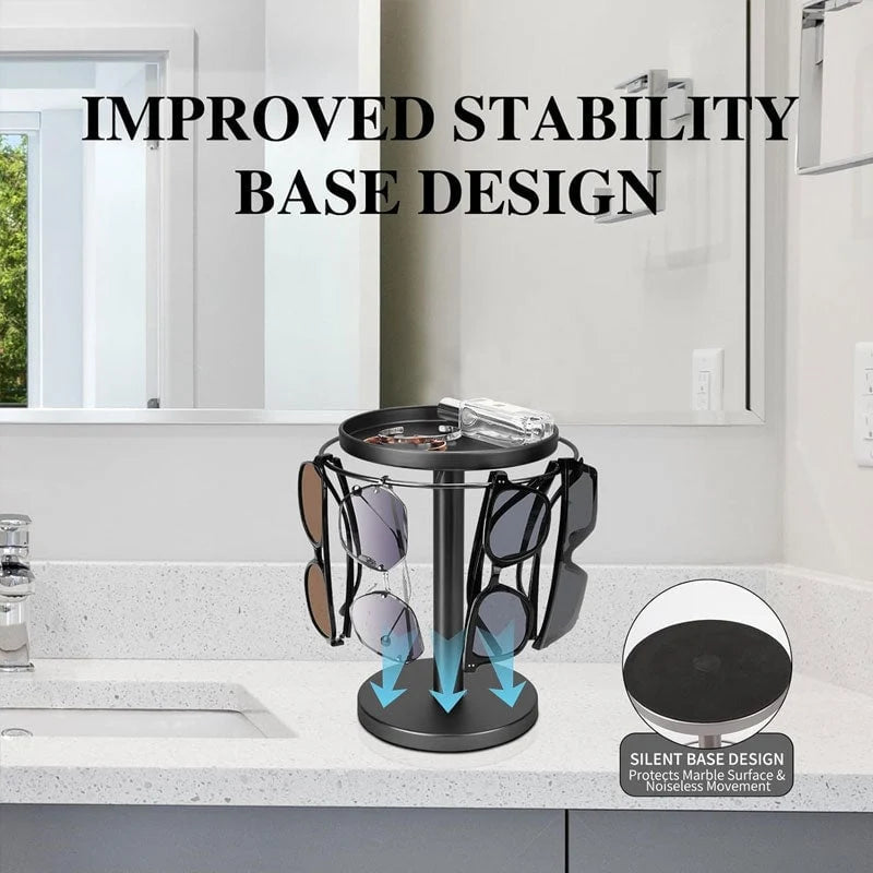 Glasses Stand 360° Rotating Metal Jewelry Organizer