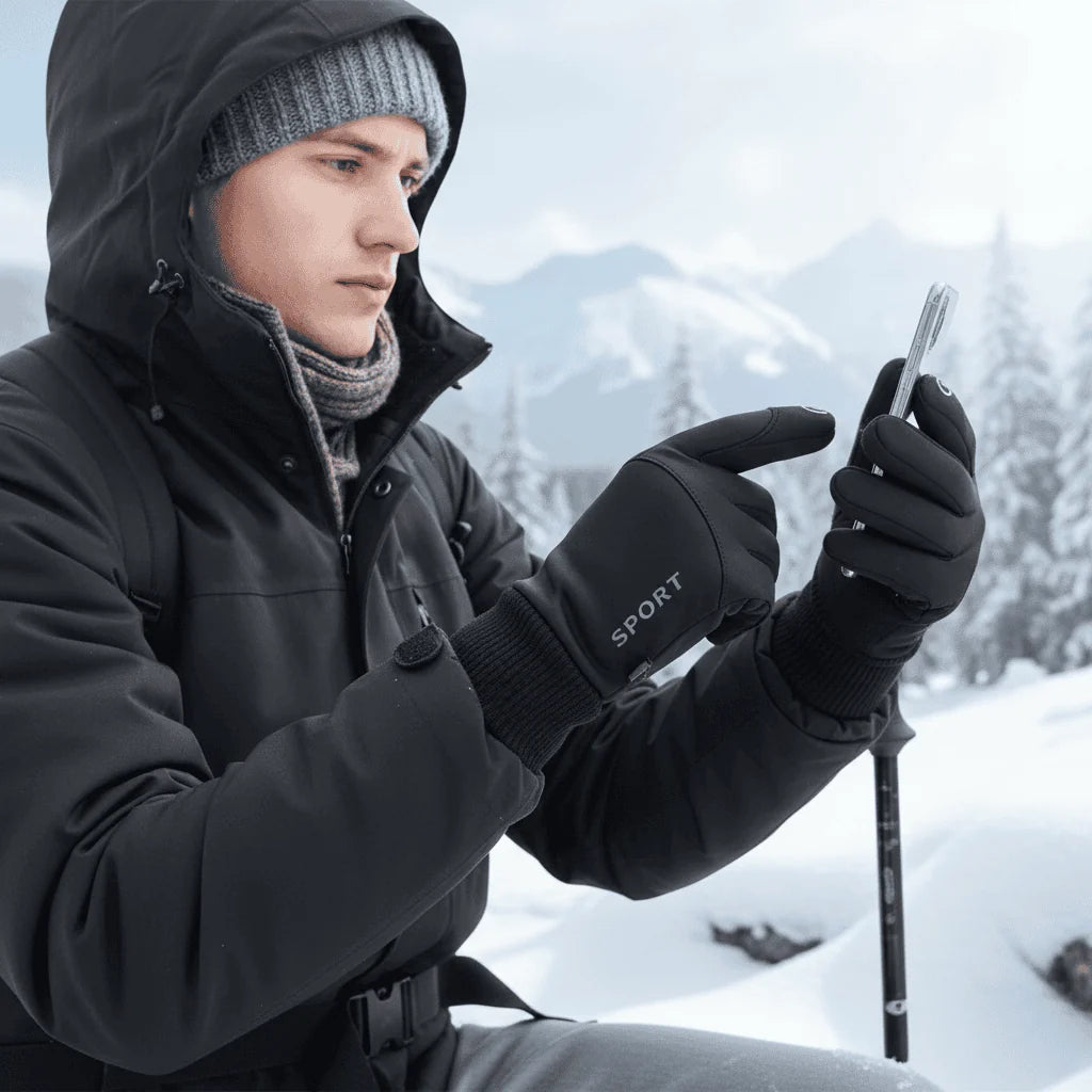 Gloves Touchscreen-Compatible Thermal-Lined Water-Resistant Non-Slip Grip