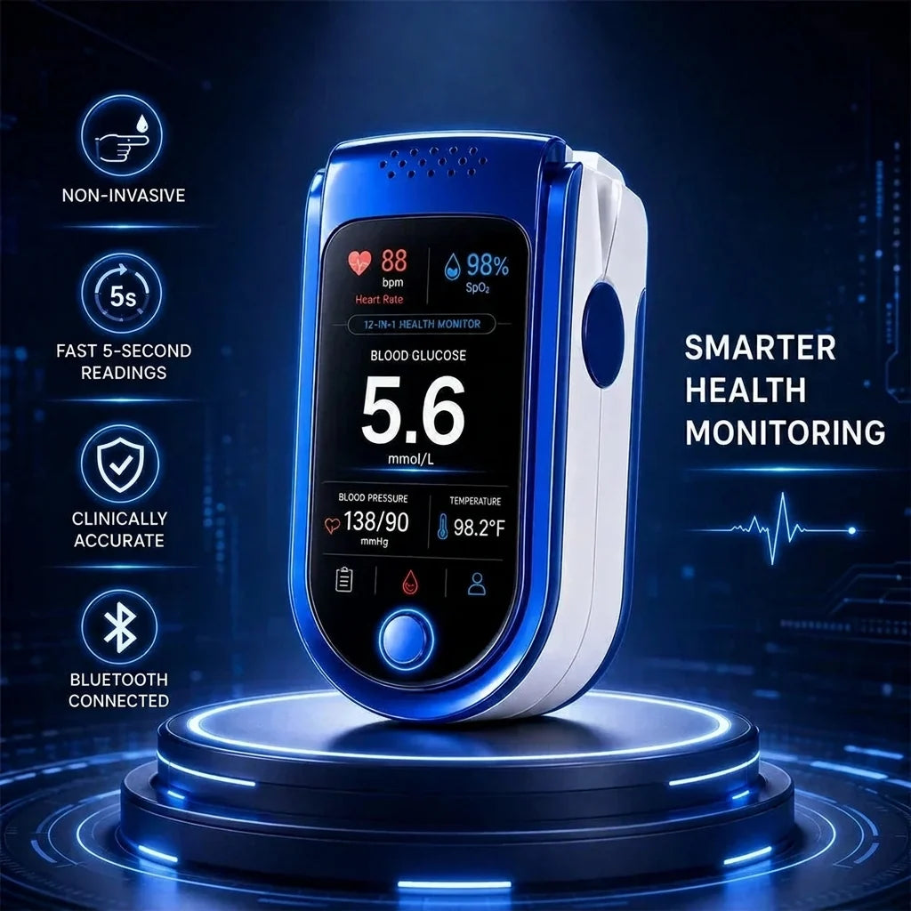 Glucose Monitor Non-Invasive Digital Display With History