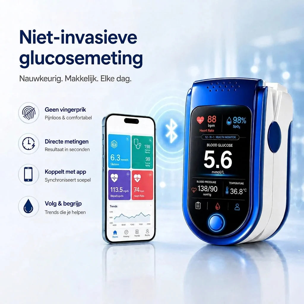 Glucose Monitor Non-Invasive Needle-Free Daily Monitoring