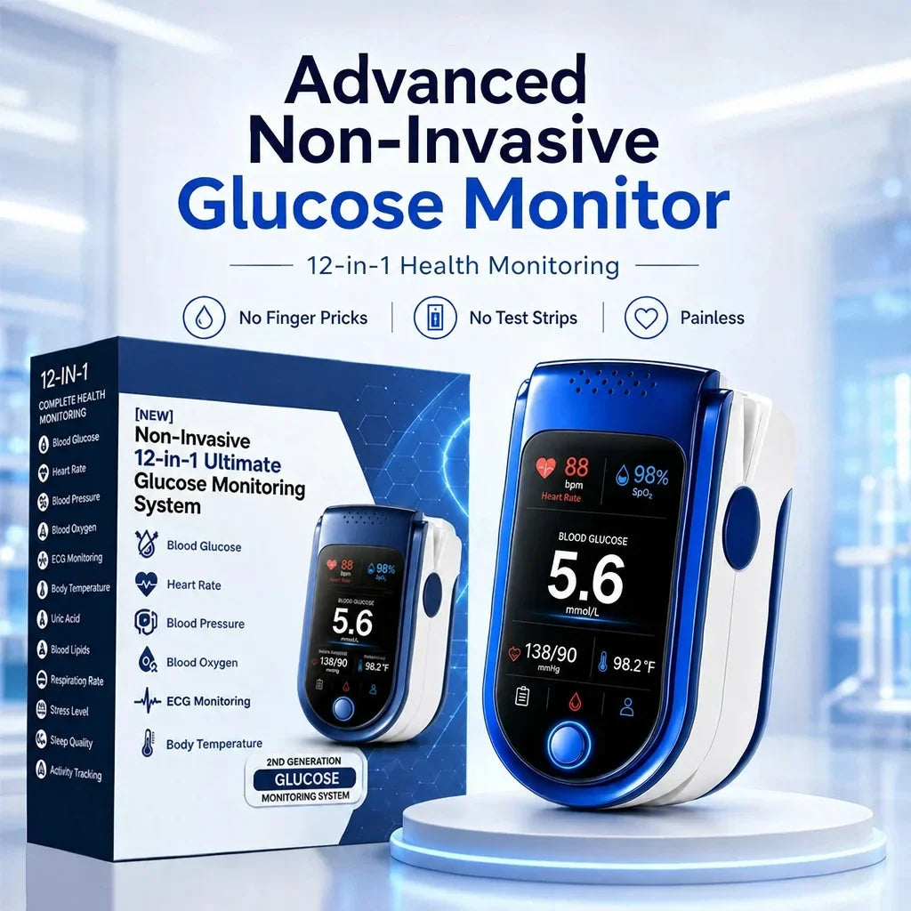 Glucose Monitor Non-Invasive Needle-Free Daily Tracking