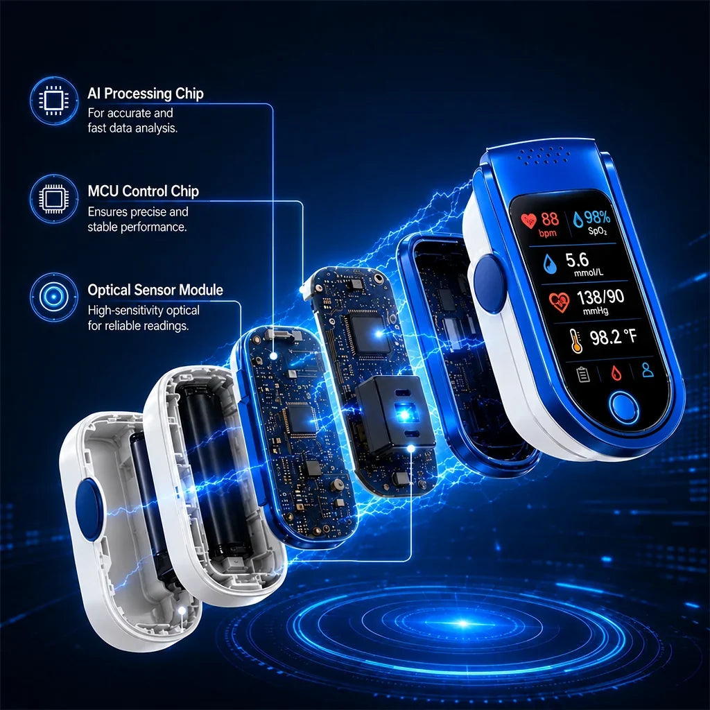 Glucose Monitor Non-Invasive Needle-Free Daily Tracking