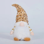 Gnome Figurine Handcrafted Glitter Hat & Fluffy Beard