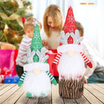 Gnome Figurine Snowflake Hat & Sparkling Antlers