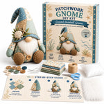 Gnome Sewing Kit Patchwork Hand-Sewing DIY