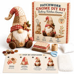 Gnome Sewing Kit Patchwork Hand-Sewing DIY