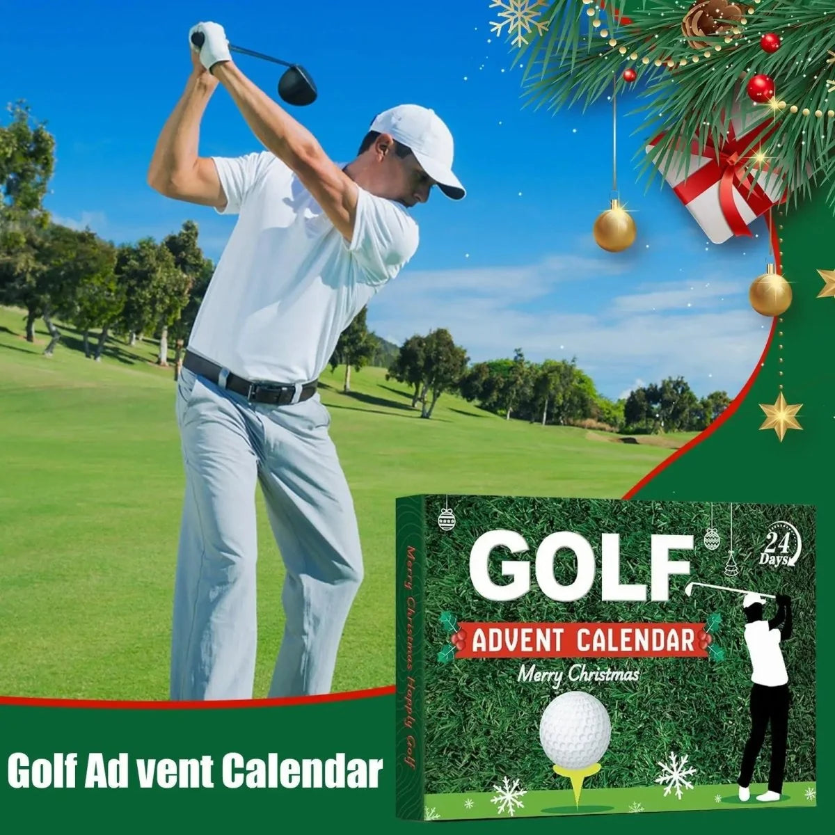 Golf Advent Calendar 24-Day Countdown 24 Accessories