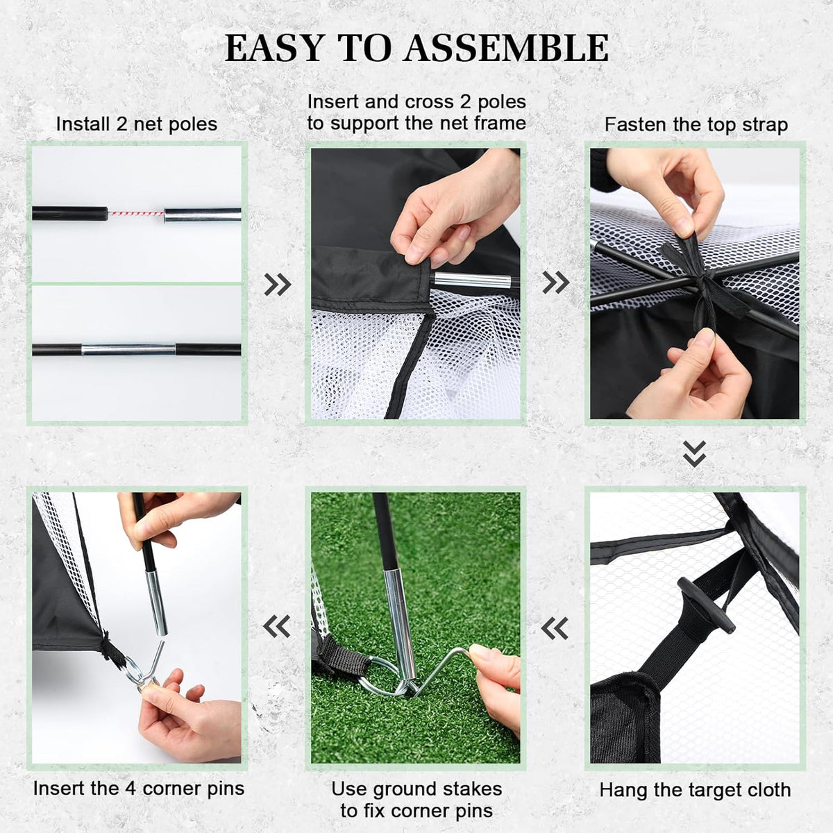 Golf Practice Net Portable Shock-Absorbing Target