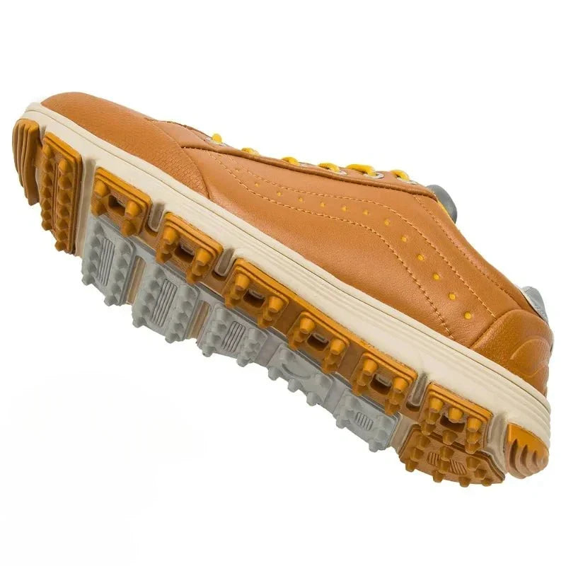 Golf Shoes Waterproof Leather Cushioned EVA Insole Integrated Traction