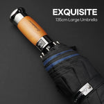 Golf Umbrella Automatic Windproof Double-Layer Wood Handle