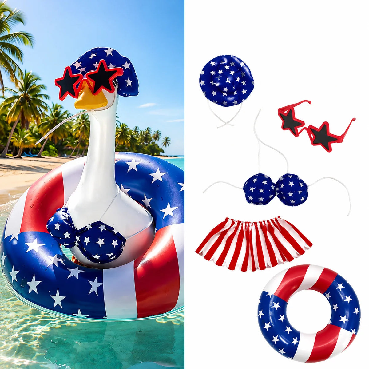 Goose Statue Outfit Set Lightweight Reusable Themed Accessories