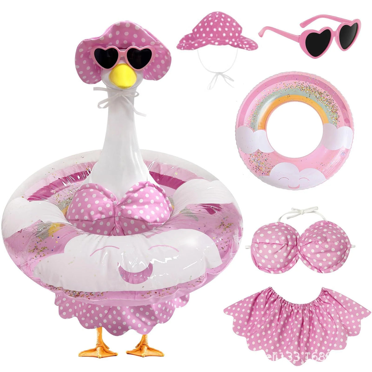 Goose Statue Outfit Set Lightweight Reusable Themed Accessories