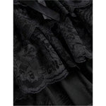 Gothic Corset Dress Lace Trim Layered Skirt
