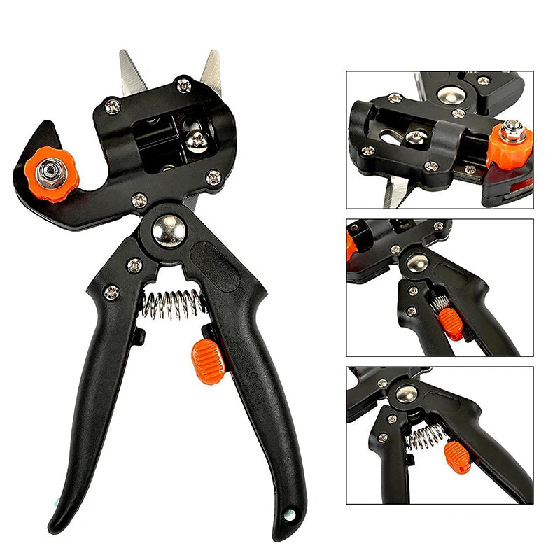Grafting Tool Set Chrome-Plated Steel Omega U V Blades