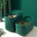 Grain Storage Container Two Compartments Stackable 11 lb Capacity