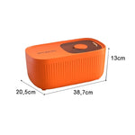 Grain Storage Container Two Compartments Stackable 11 lb Capacity