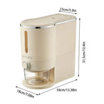 Grain Storage Dispenser Airtight Built-In Measuring Cup 11 Lb Capacity