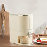 Grain Storage Dispenser Airtight Built-In Measuring Cup 11 Lb Capacity