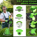 Grass Trimmer Cordless 4-In-1 Telescopic Pole