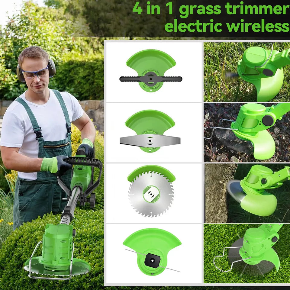 Grass Trimmer Cordless 4-In-1 Telescopic Pole