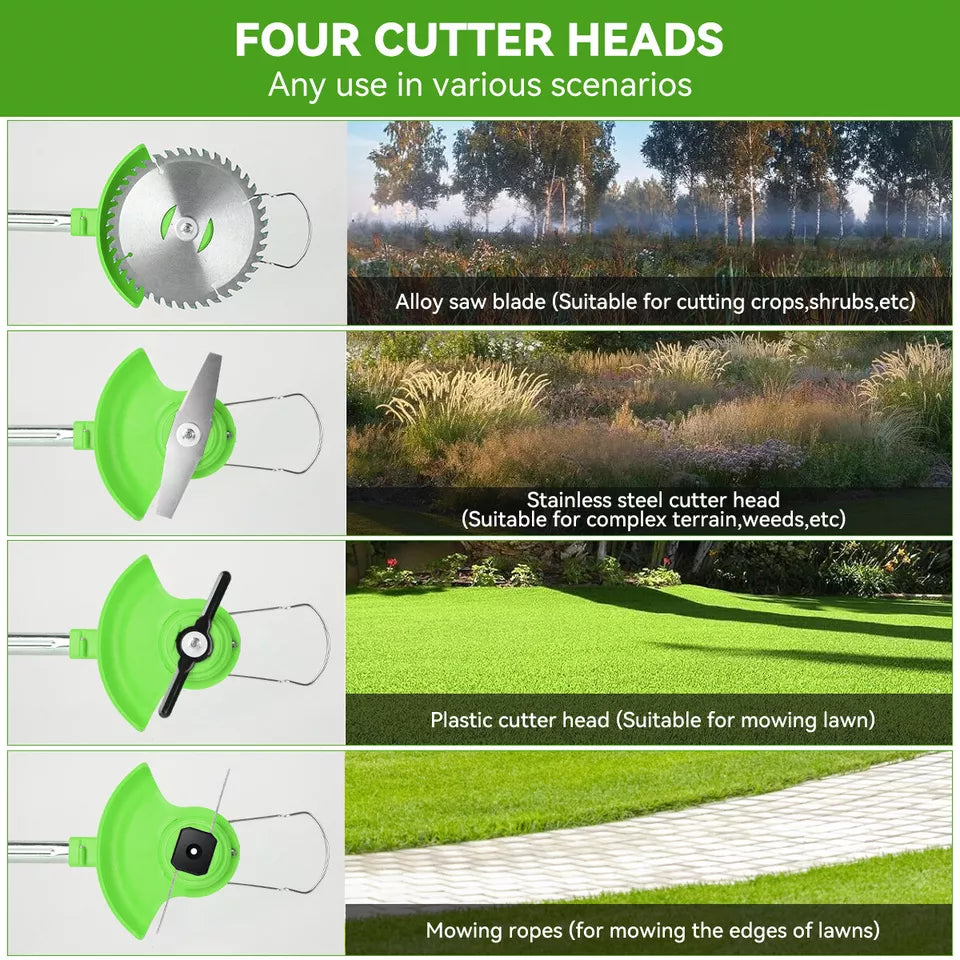 Grass Trimmer Cordless 4-In-1 Telescopic Pole
