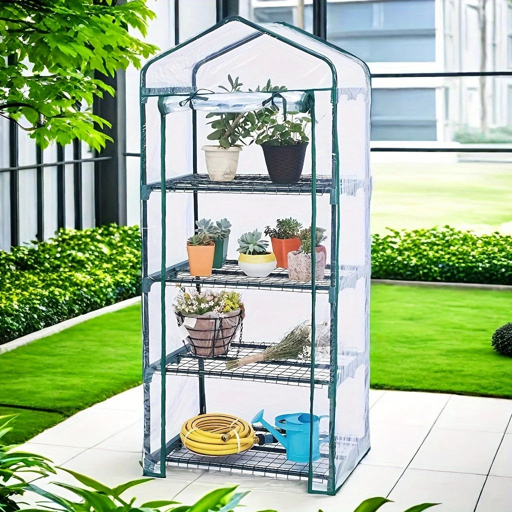 Greenhouse Cover 4-Tier Clear PVC Waterproof