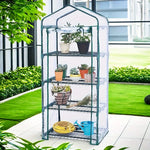 Greenhouse Cover 4-Tier Clear PVC Waterproof Zipper Front