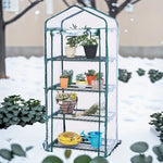 Greenhouse Cover 4-Tier Clear PVC Waterproof Zipper Front