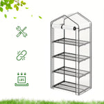 Greenhouse Portable Lockable Wheels & Removable Shelves