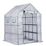 Greenhouse Portable Weather-Resistant Transparent Cover Double-Zippered Doors