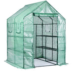 Greenhouse Portable Weather-Resistant Transparent Cover Double-Zippered Doors
