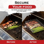 Grill Basket Foldable Stainless Steel Locking Handle