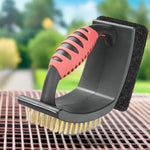 Grill Brush 3-In-1 Brass Bristles & Copper Scraper