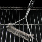 Grill Brush Long Handle Stainless Steel Bristles Non-Slip Grip
