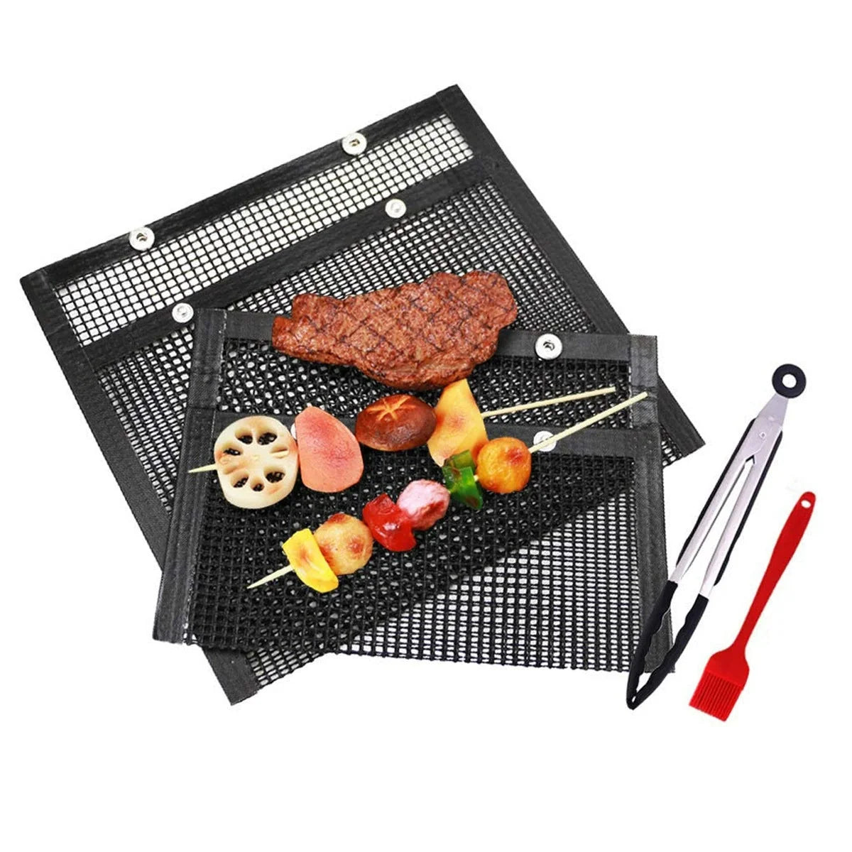 Grill Mesh Bags Non-Stick Reusable Set of 3