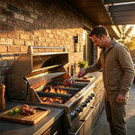 Grill Plate Adjustable Even Heat Porcelain Coated Steel