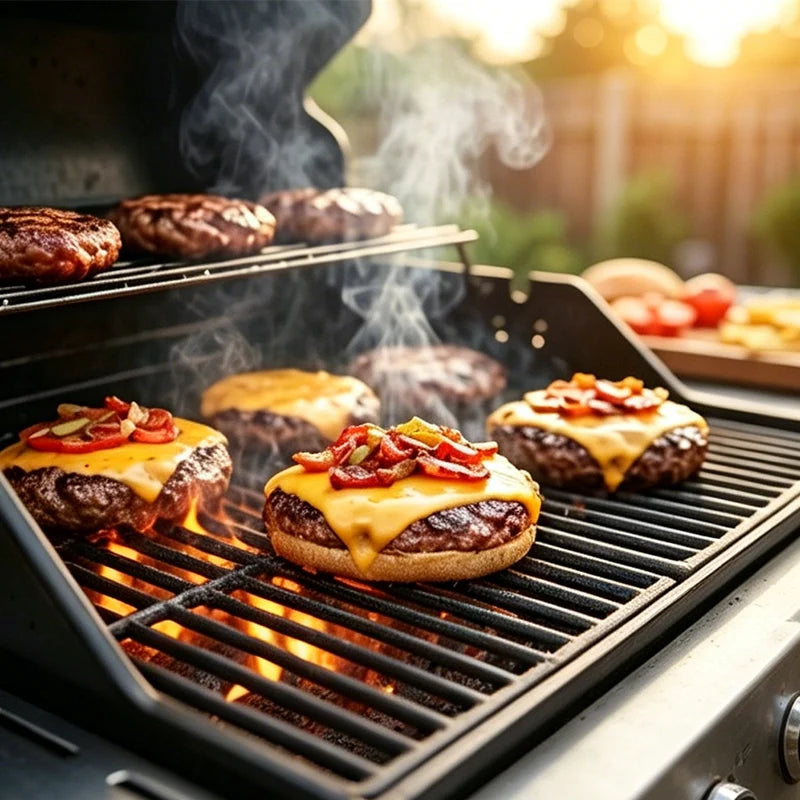 Grill Plate Adjustable Even Heat Porcelain Coated Steel
