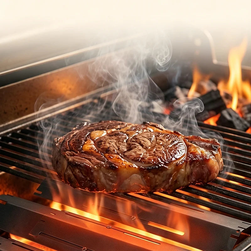 Grill Plate Adjustable Even Heat Porcelain Coated Steel