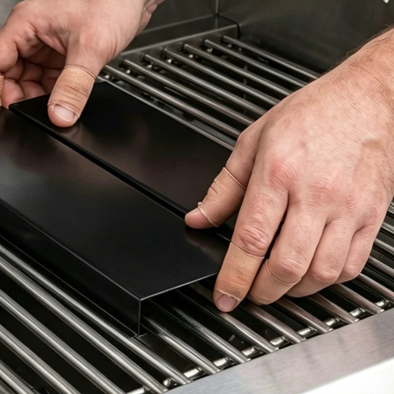 Grill Plate Porcelain-Coated Steel Adjustable 11.8–20.9 Inches
