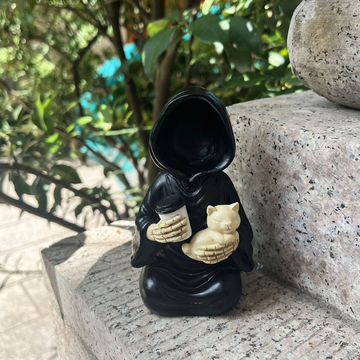 Grim Reaper Figurine Gothic Hand-Painted Resin