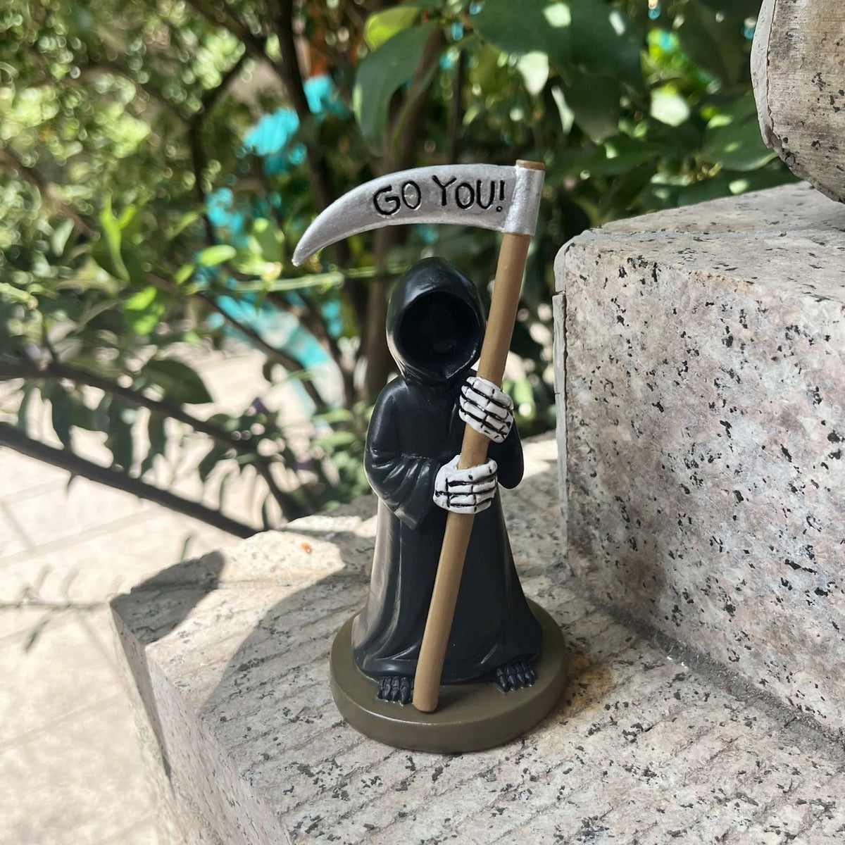 Grim Reaper Figurine Gothic Hand-Painted Resin