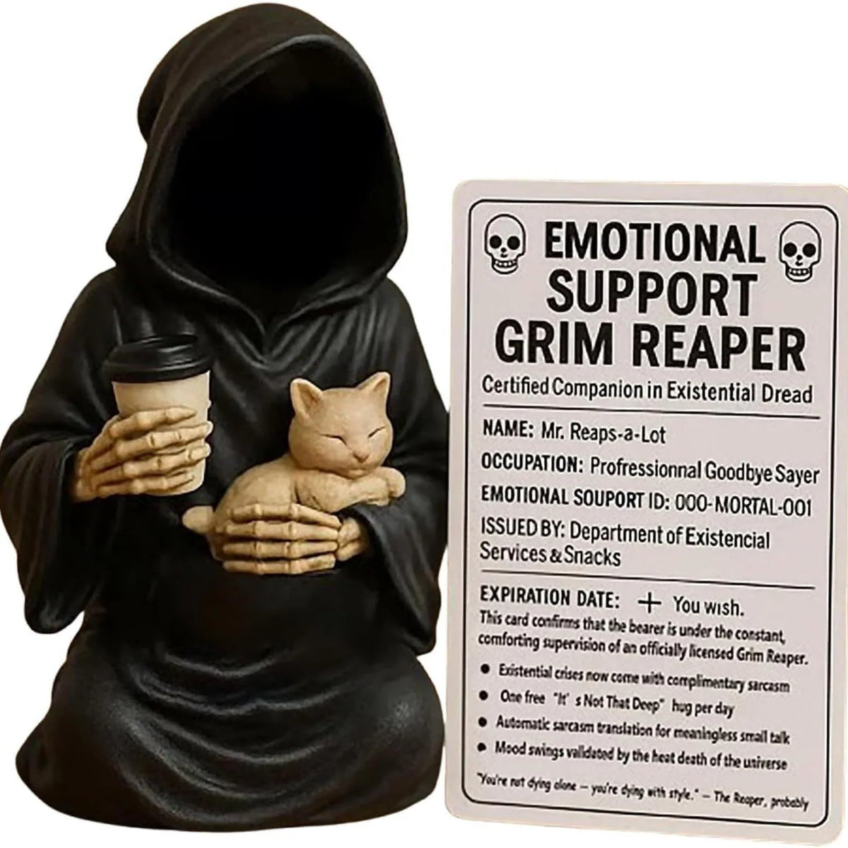 Grim Reaper Figurine Gothic Hand-Painted Resin
