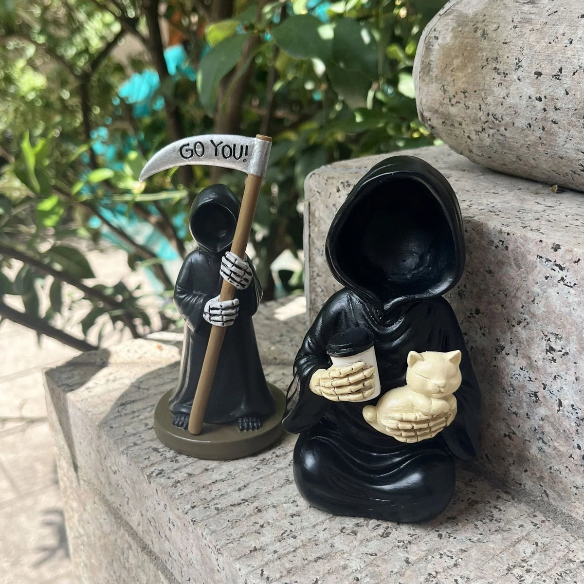 Grim Reaper Figurine Gothic Hand-Painted Resin