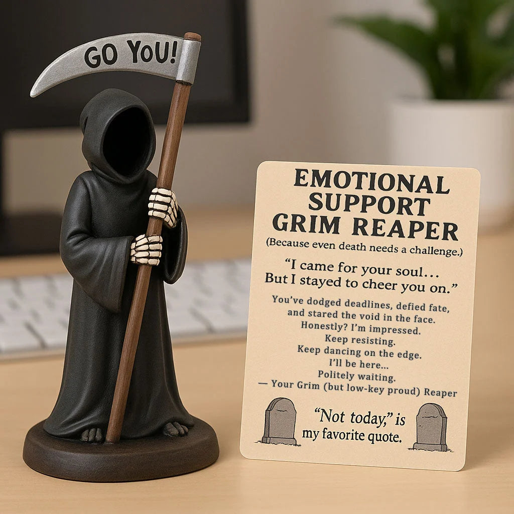 Grim Reaper Figurine Gothic Hand-Painted Resin