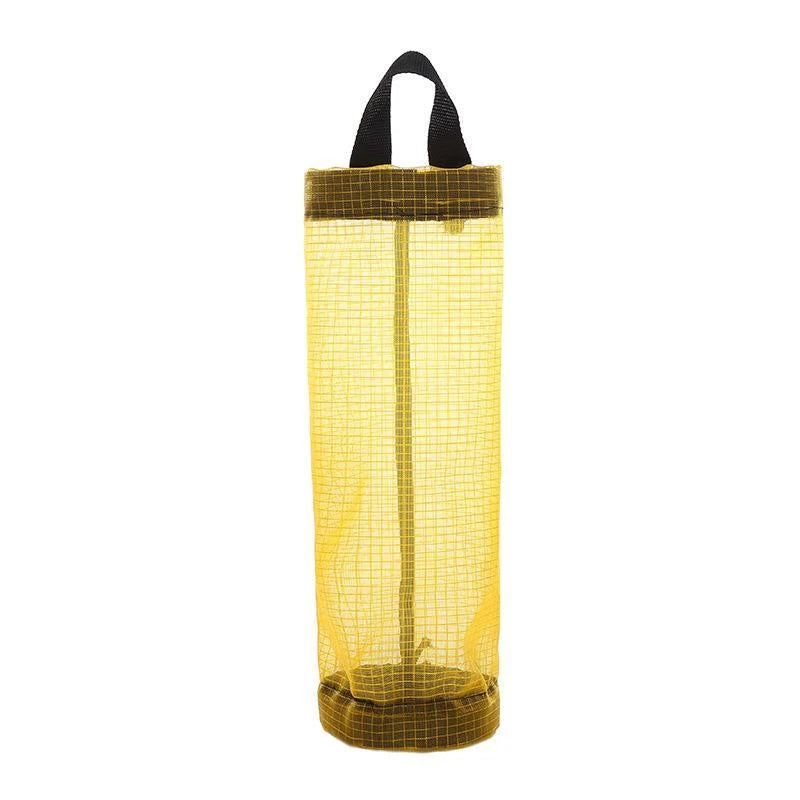 Grocery Bag Holder Polyester Mesh Bottom Dispensing Outlet