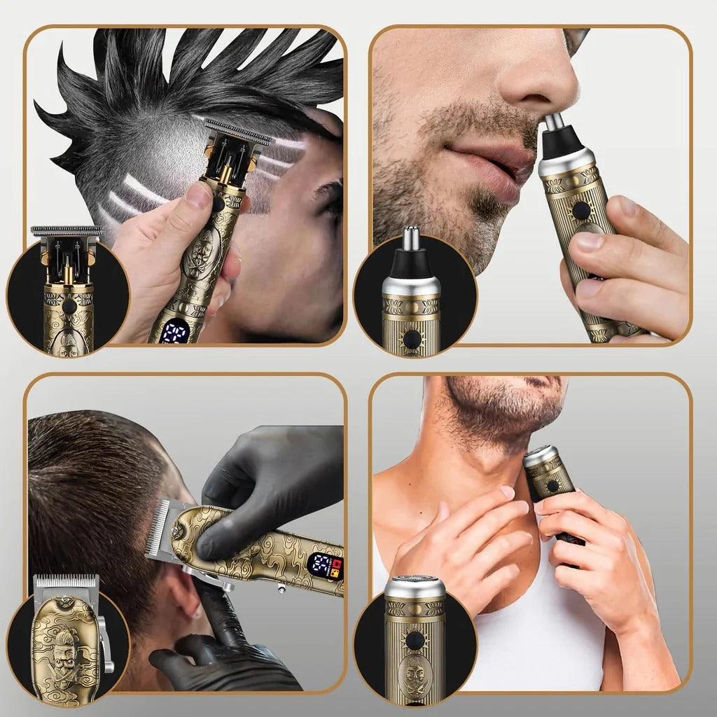 Grooming Kit 4-in-1 Adjustable Lengths Washable & Waterproof